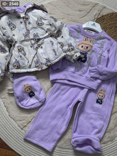 ترينج بناتي ثقيل لبوبو جكيت 4 قطع